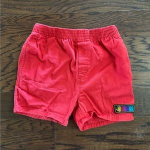 Vintage body glove size 6 Vibrant Red Kids Shorts with patch and pockets